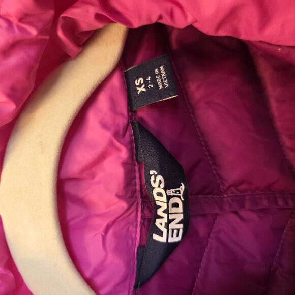 Lands' End Women's Pink Quilted Puffer Vest XS - Picture 2 of 7